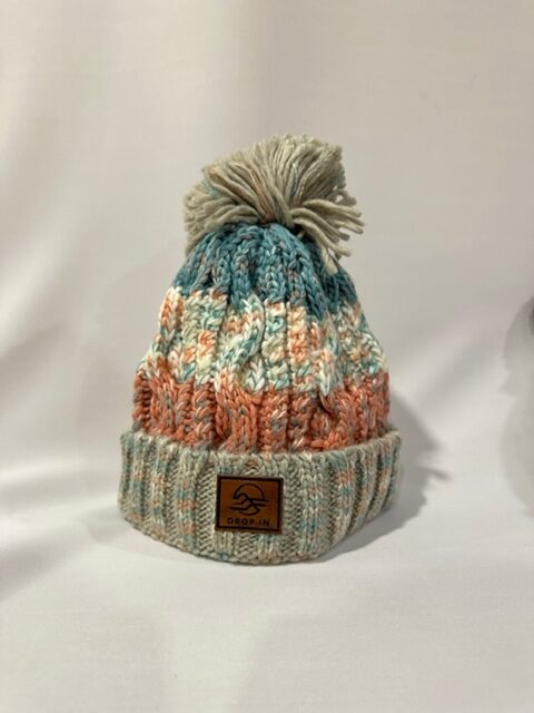 Drop In - Gorro Pompon Multi - Bl/Wht/Coral